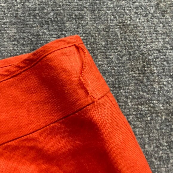 Talbots Skirt Womens 16P Orange  A-Line Pure Irish Linen‎ Lined Business casual - Picture 7 of 12